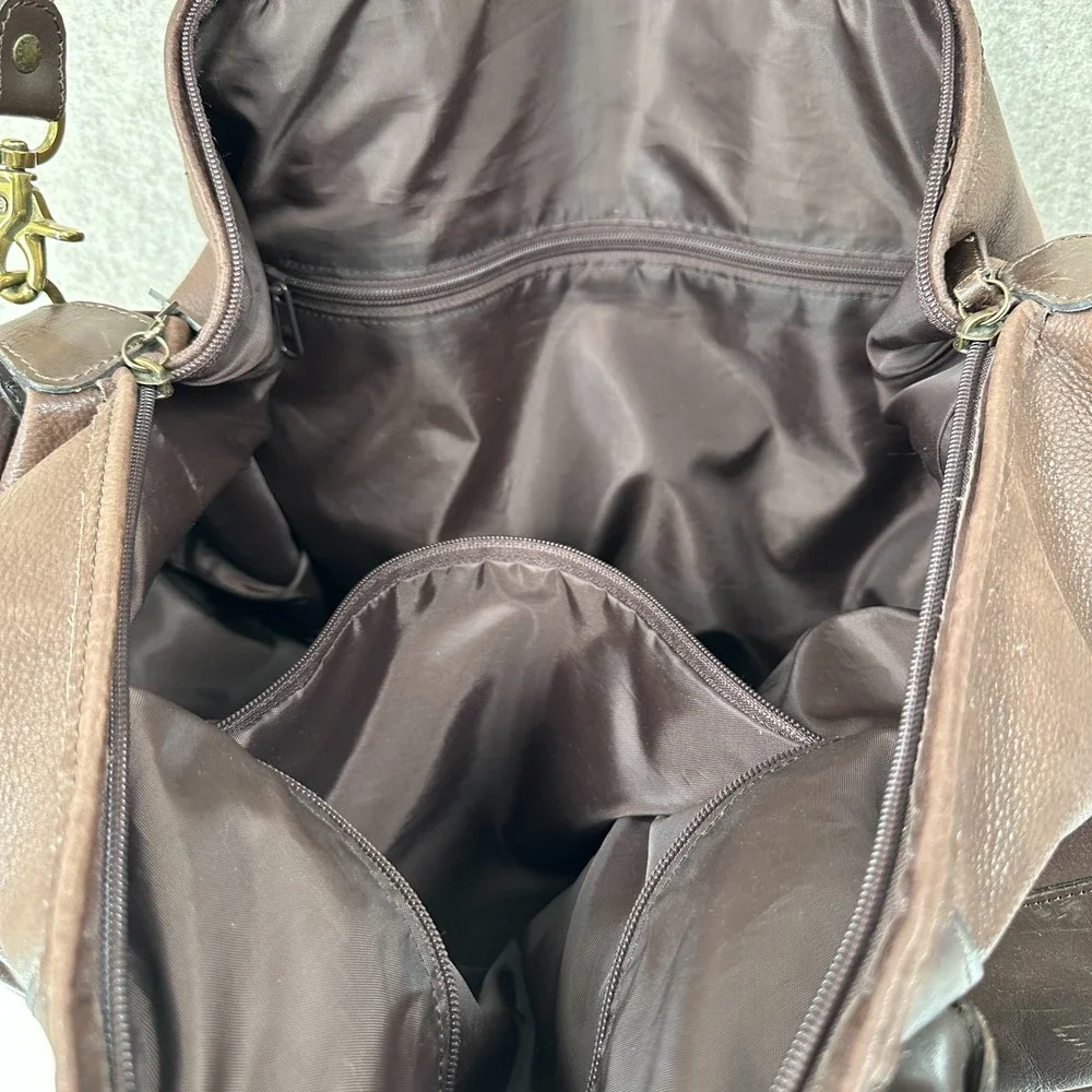 Fossil Brown‎ Leather Doctors Duffle Bag with Strap Overnight